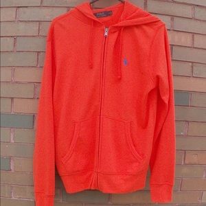 Ralph Lauren Polo full-zip orange sweater